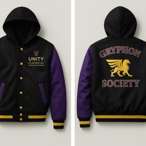 Unity Classical Charter School Satin Bomber Jackets – Gryphon Society Edition