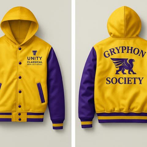 Unity Classical Charter School Satin Bomber Jackets – Gryphon Society Edition