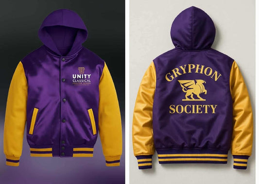 Unity Classical Charter School Satin Bomber Jackets – Gryphon Society Edition